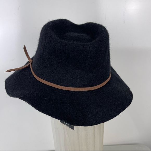 NEW Brixton Valley Fedora Hat Black Felt Wool One Size - Picture 5 of 8